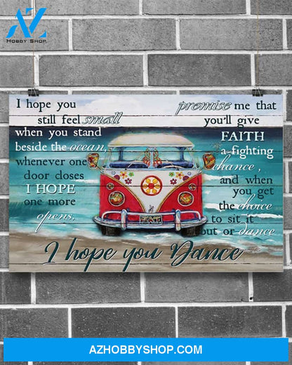 Hippie I Hope You Dance Canvas Wall Art, Wall Decor Visual Art