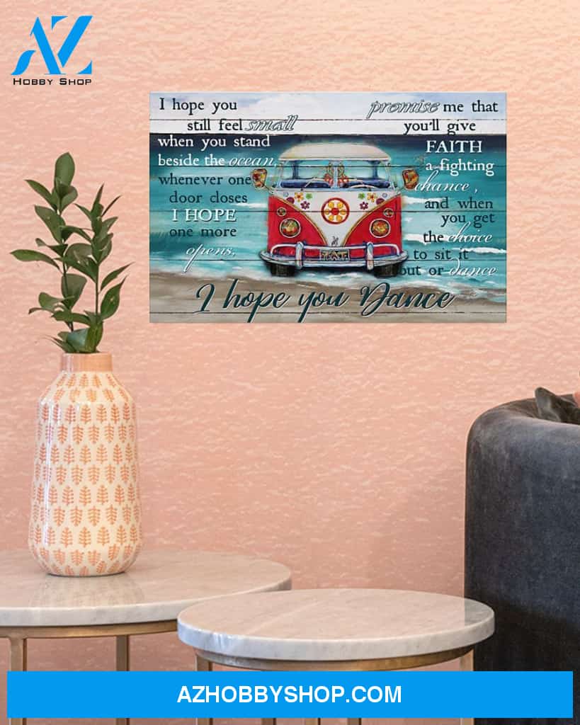 Hippie I Hope You Dance Canvas Wall Art, Wall Decor Visual Art