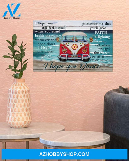 Hippie I Hope You Dance Canvas Wall Art, Wall Decor Visual Art