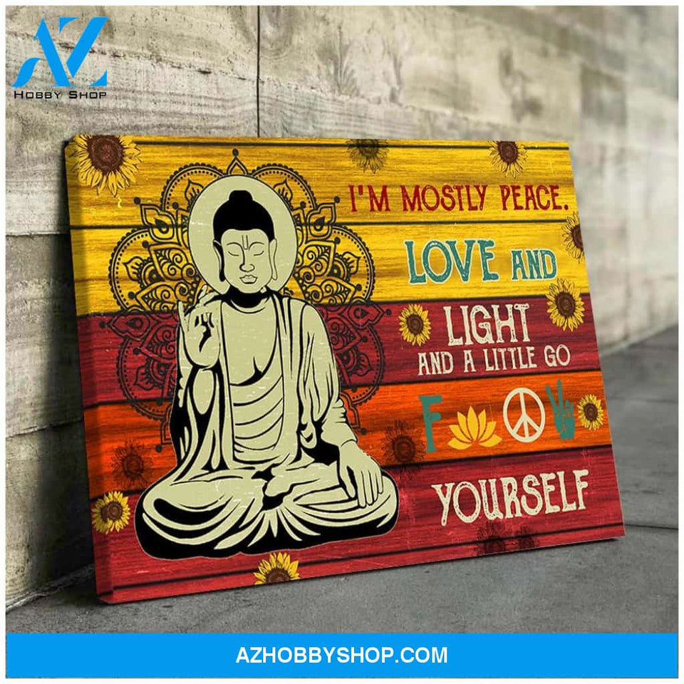 Hippie Mostly Peace - Canvas
