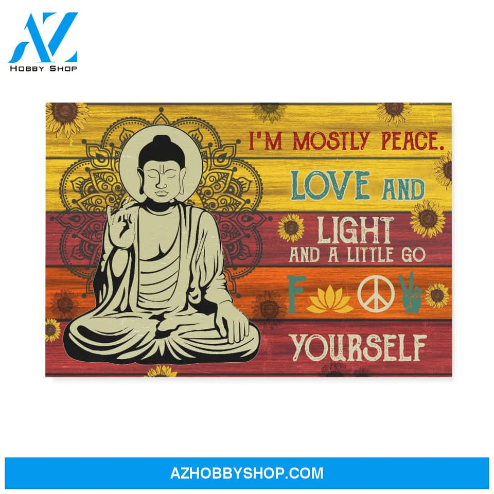 Hippie Mostly Peace - Canvas