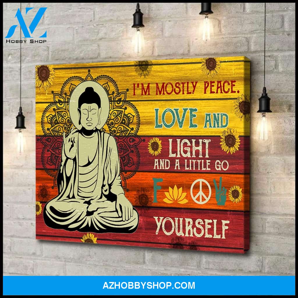 Hippie Mostly Peace - Canvas