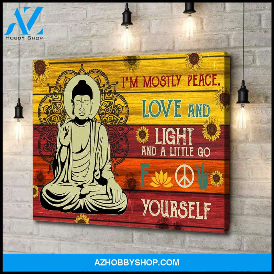 Hippie Mostly Peace - Canvas