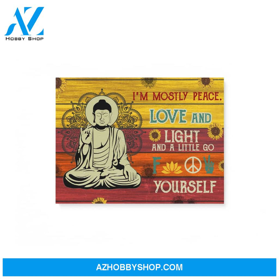 Hippie Mostly Peace - Canvas