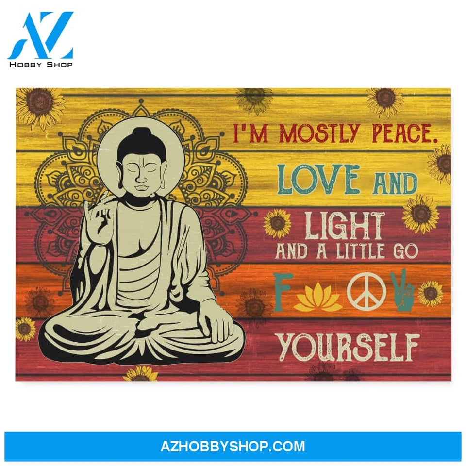 Hippie Mostly Peace - Canvas