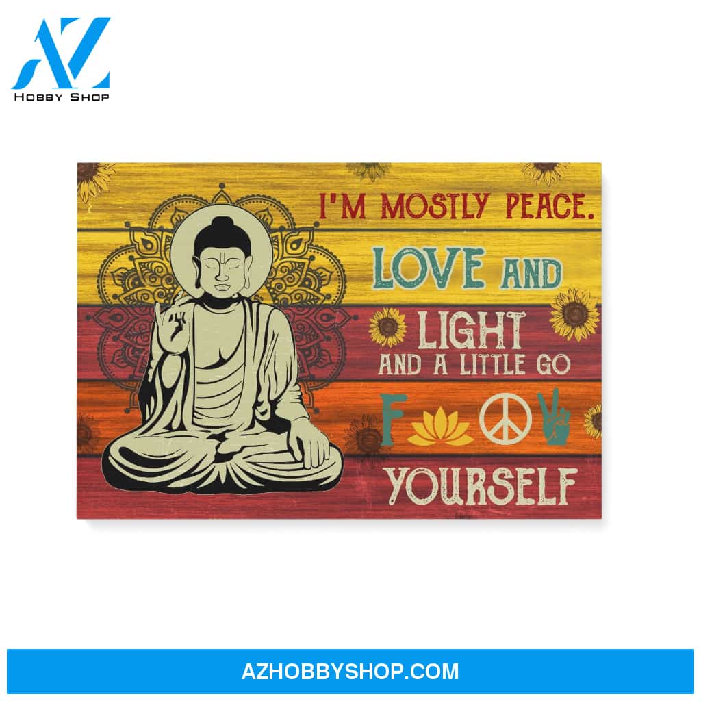 Hippie Mostly Peace - Canvas