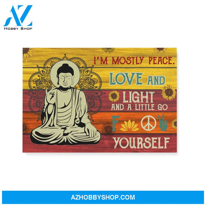 Hippie Mostly Peace - Canvas