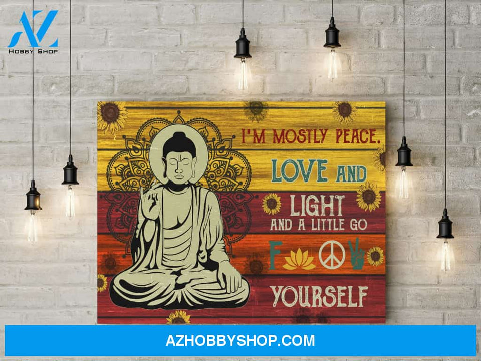 Hippie Mostly Peace - Canvas