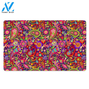 Hippie Paisley Door Mat