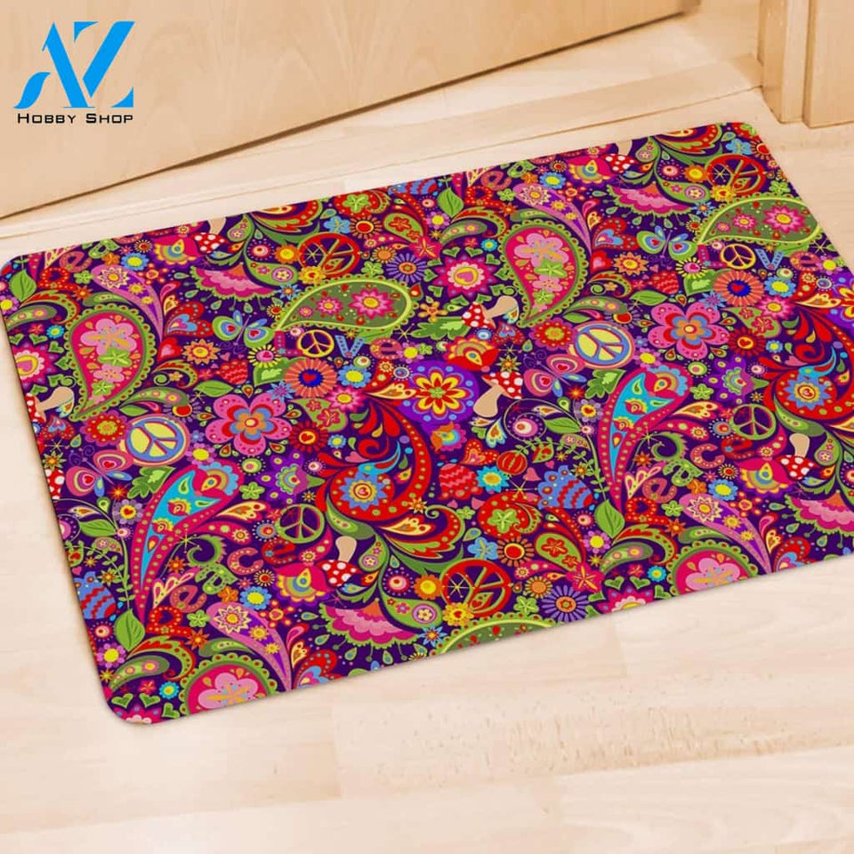 Hippie Paisley Door Mat