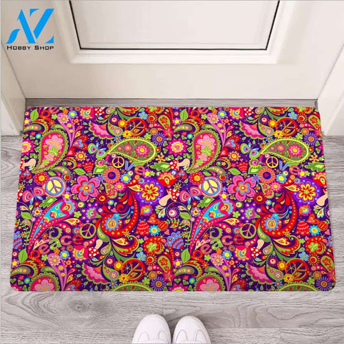 Hippie Paisley Door Mat