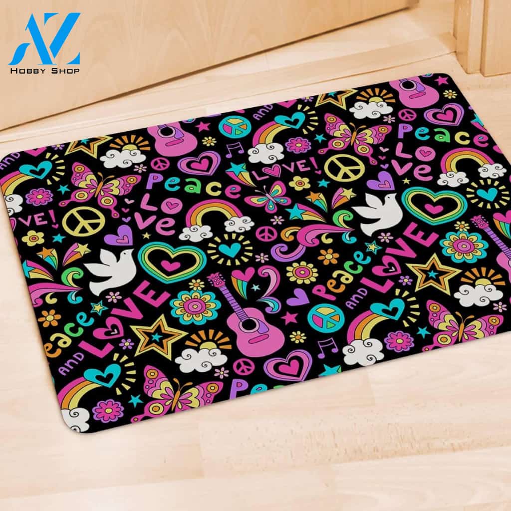 Hippie Retro Door Mat