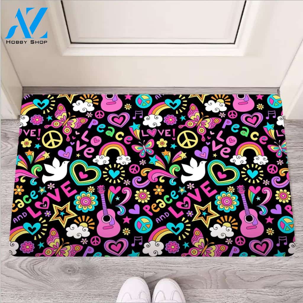 Hippie Retro Door Mat