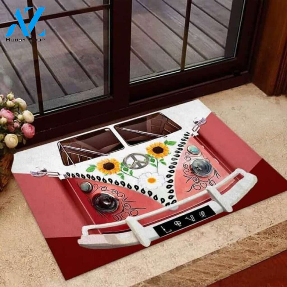 Hippie Soul Love Hippie Car Doormat | Welcome Mat | House Warming Gift