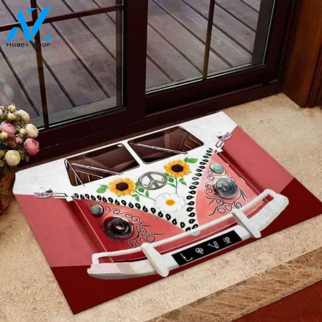 Hippie Soul Love Hippie Car Doormat | Welcome Mat | House Warming Gift