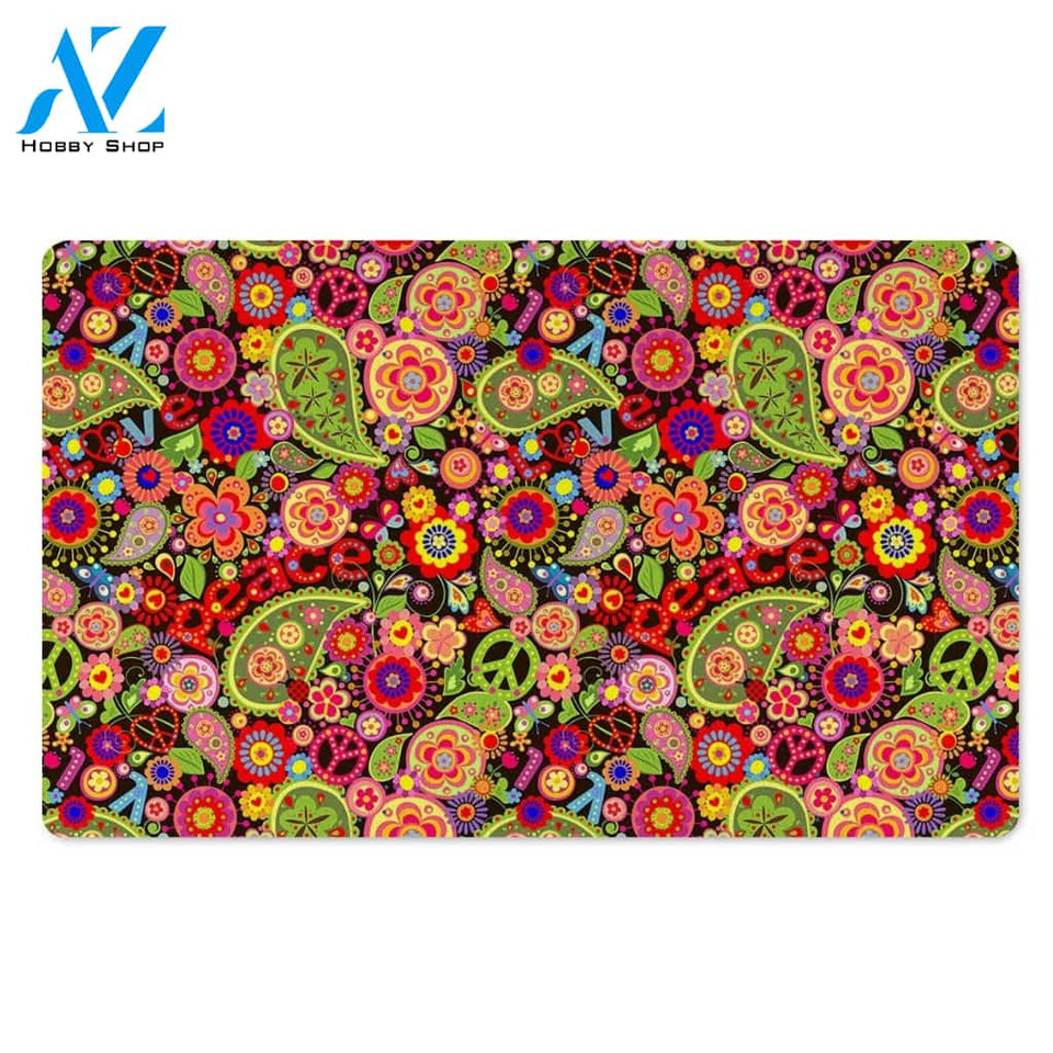 Hippie Trippy Door Mat