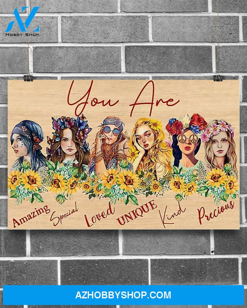 Hippie You Are Amazing Canvas Wall Art, Wall Decor Visual Art