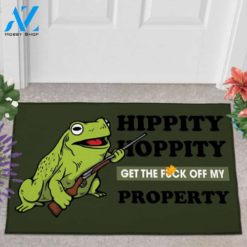 Hippity Hoppity Get The F* Off My Property Frog doormat #190621l