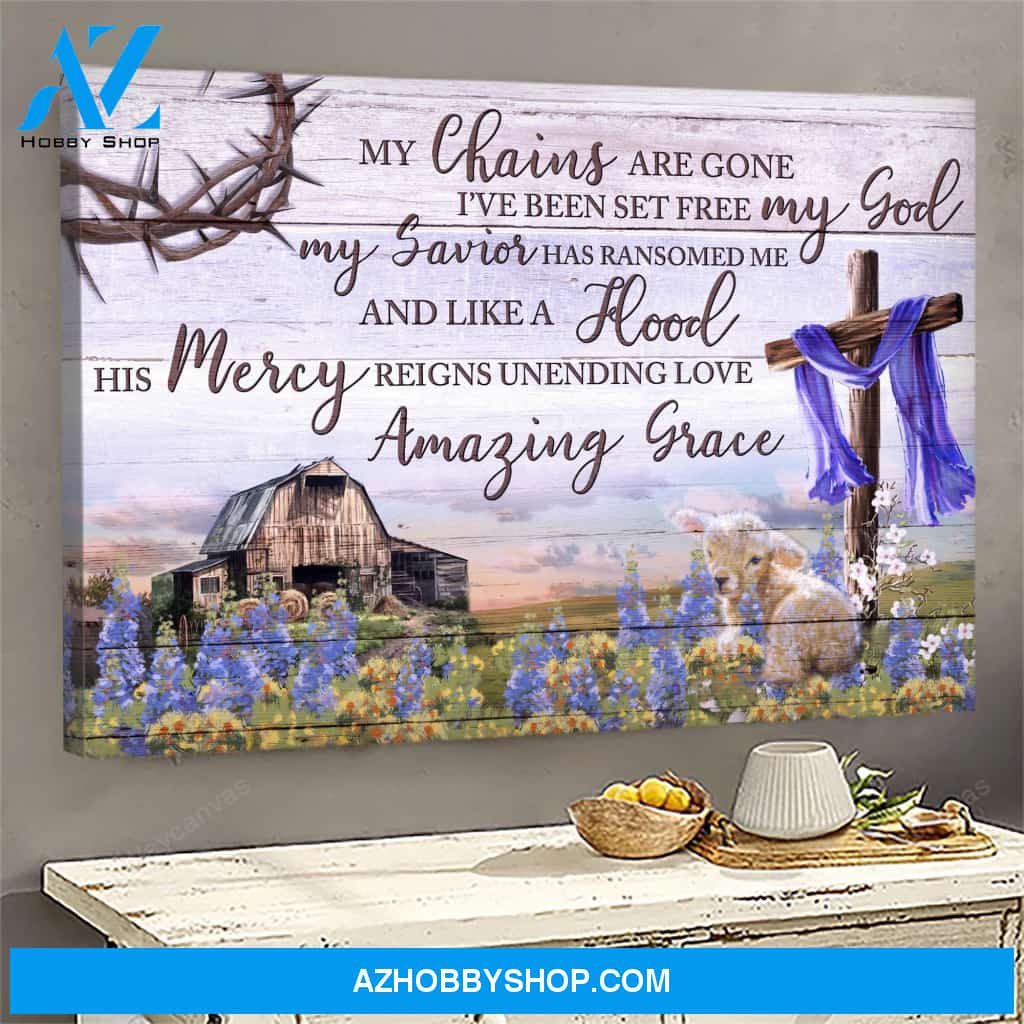 His mercy reigns unending love - Jesus Landscape Canvas Prints - Wall Art