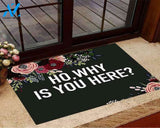 Ho, Why is You Here Quotes Funny Doormat 