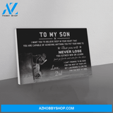 Hockey canvas dad to son I want you to believe deep in your heart