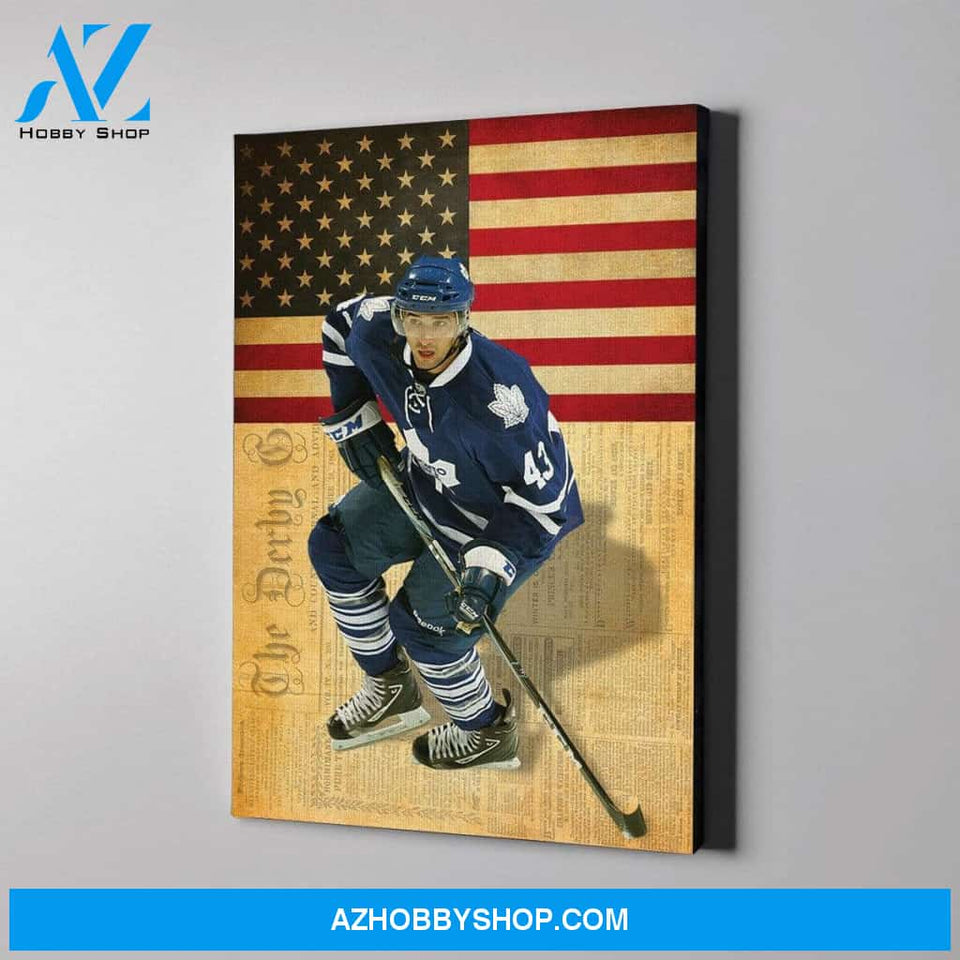 Hockey custom canvas prints with your photo - Flag