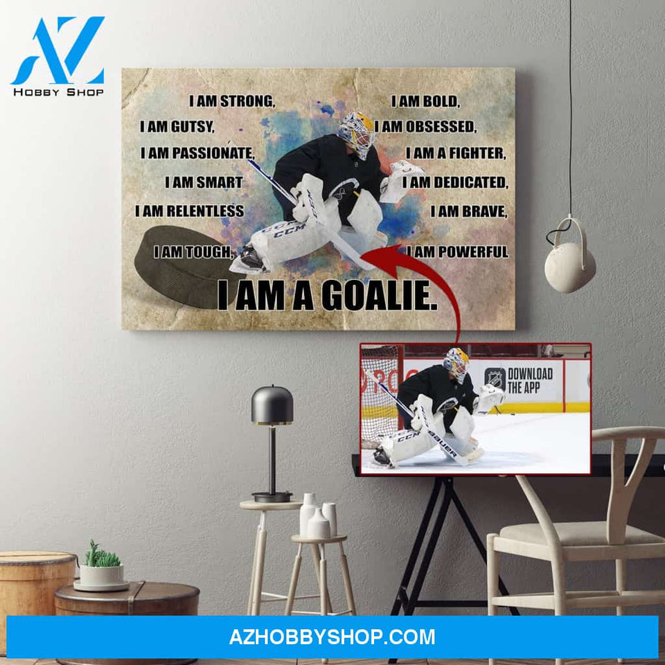Hockey Goalie Custom canvas prints With Your Photo