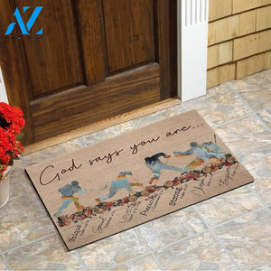 Hockey God Says You Are Doormat | Welcome Mat | House Warming Gift