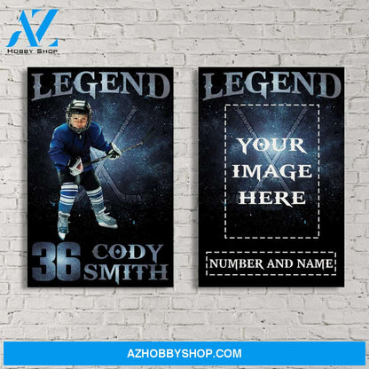 Hockey Legend Personalized Canvas