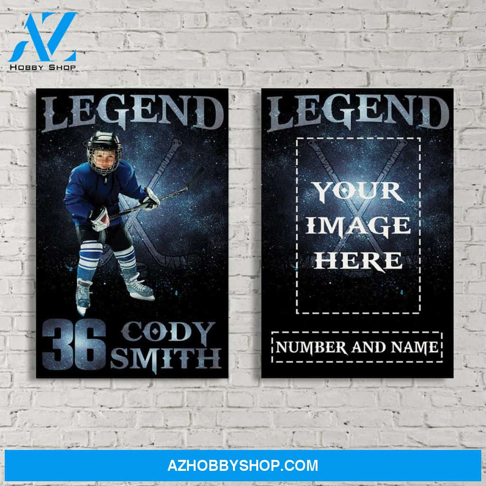 Hockey Legend Personalized Canvas