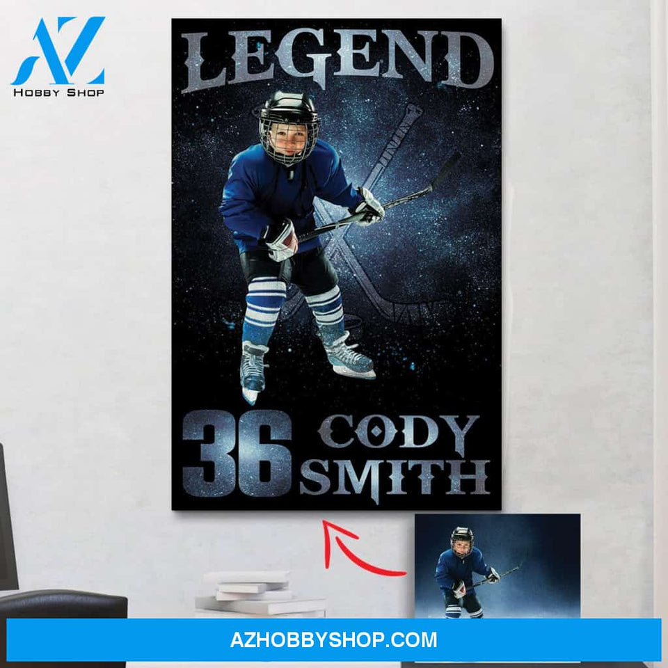 Hockey Legend Personalized Canvas