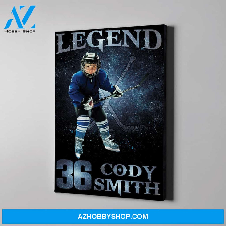 Hockey Legend Personalized Canvas
