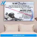 G- hockey Poster - dad to daughter - never lose