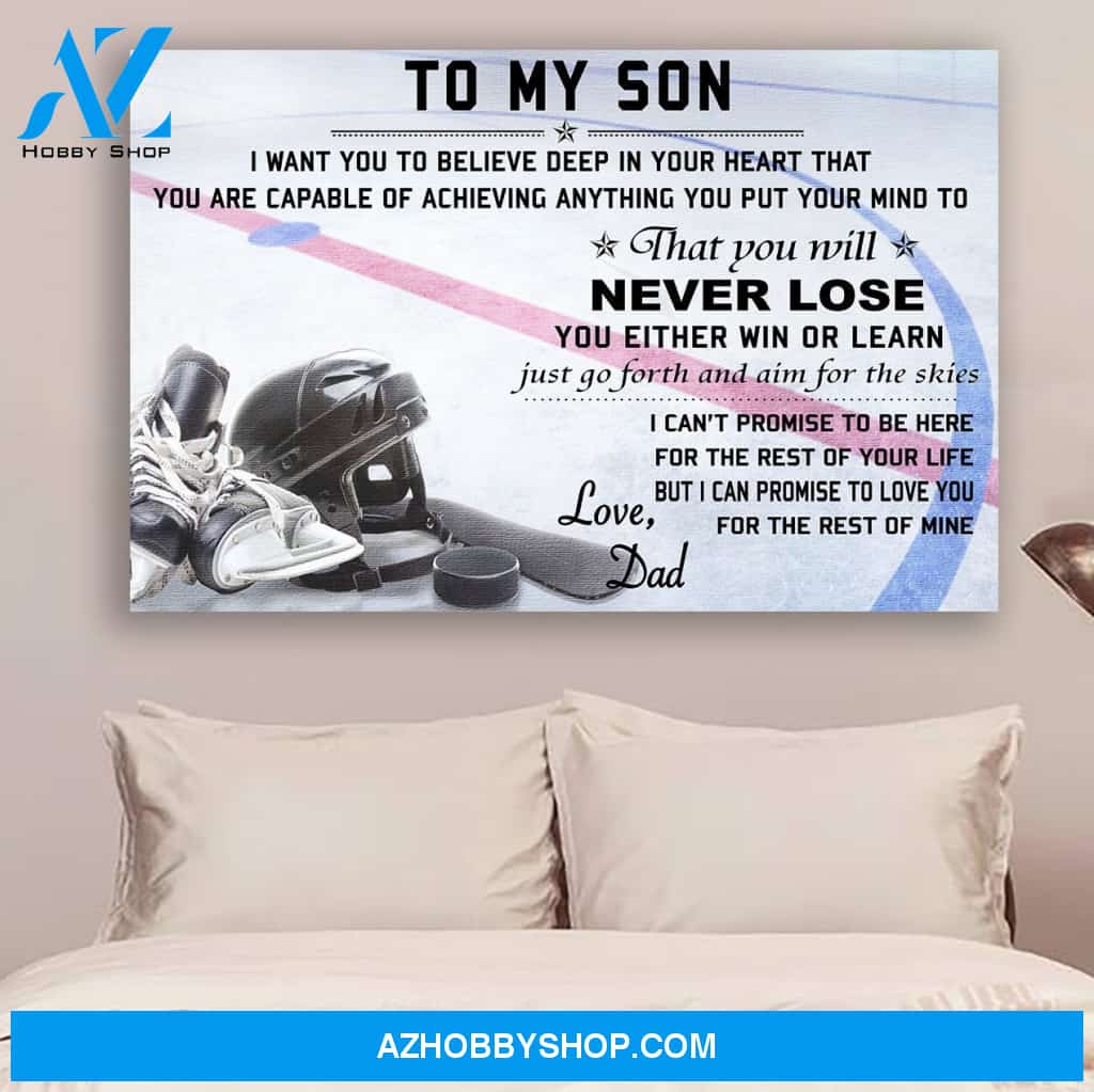 G-hockey Poster - Dad to son - never lose