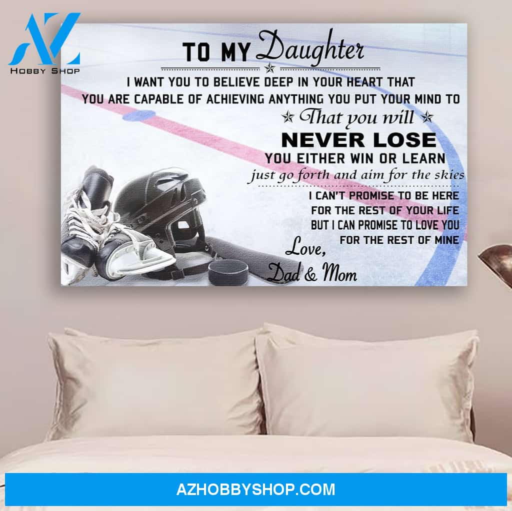 G-hockey Poster - Dad&mom to daughter - never lose