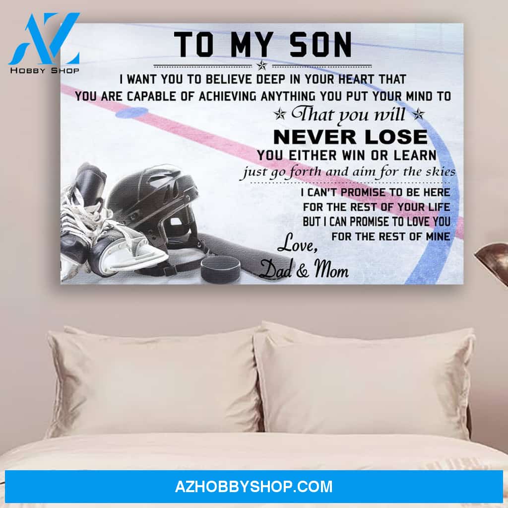 G-hockey Poster - Dad&Mom to son - never lose