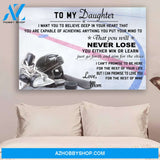 G- hockey Poster - mom to daughter - never lose