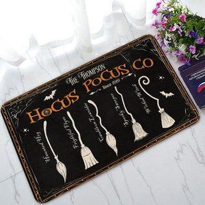 Hocus Pocus Co. Family Personalized Halloween Doormat
