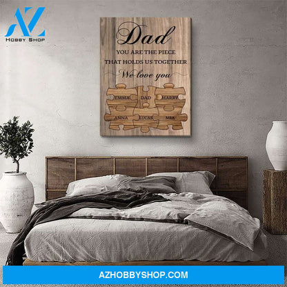 Hold Us Together - Personalized Custom Name Canvas