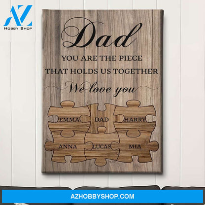 Hold Us Together - Personalized Custom Name Canvas