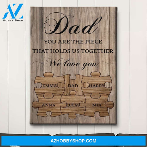 Hold Us Together - Personalized Custom Name Canvas