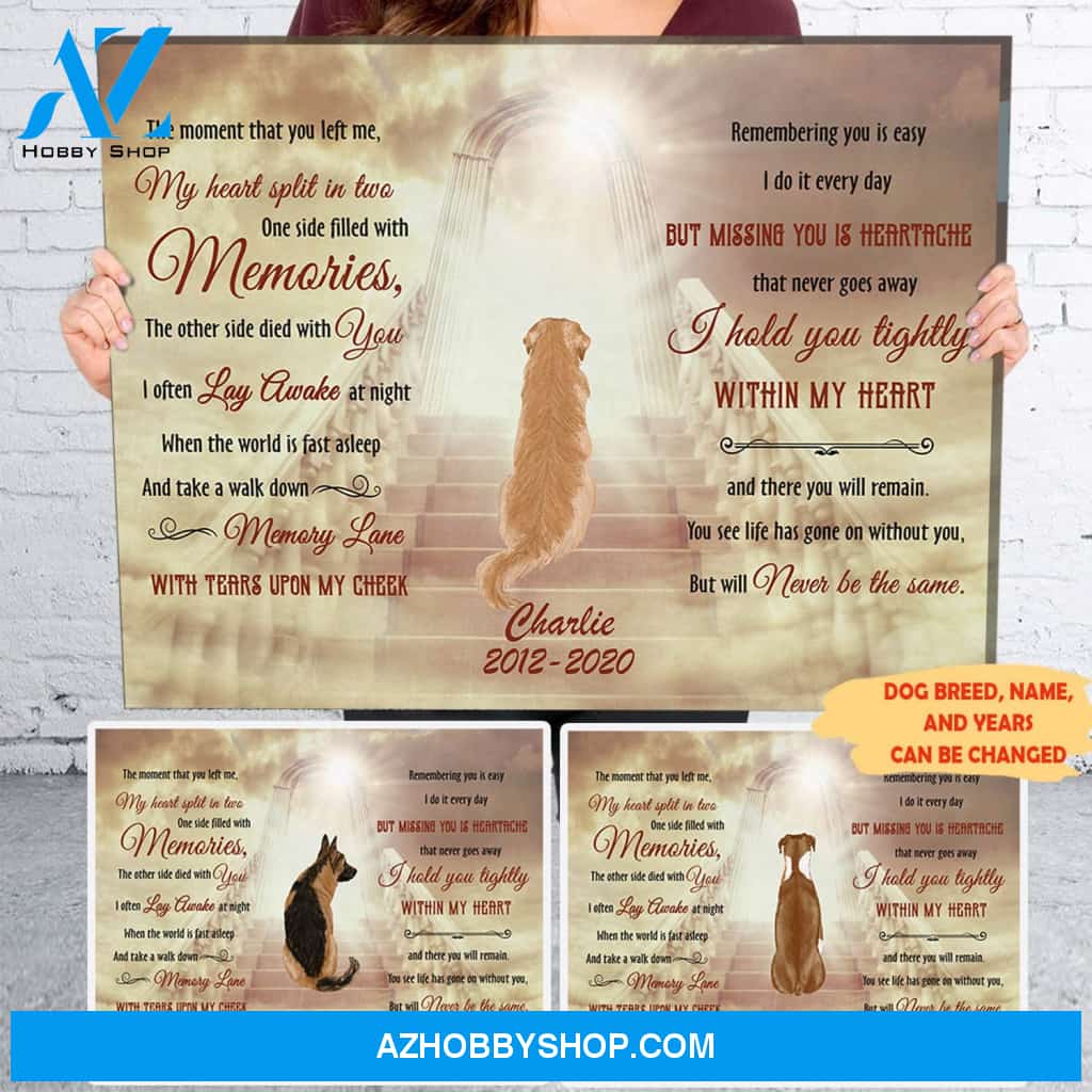 Hold You Tightly - Personalized Custom Canvas - Memorial Dog Gifts