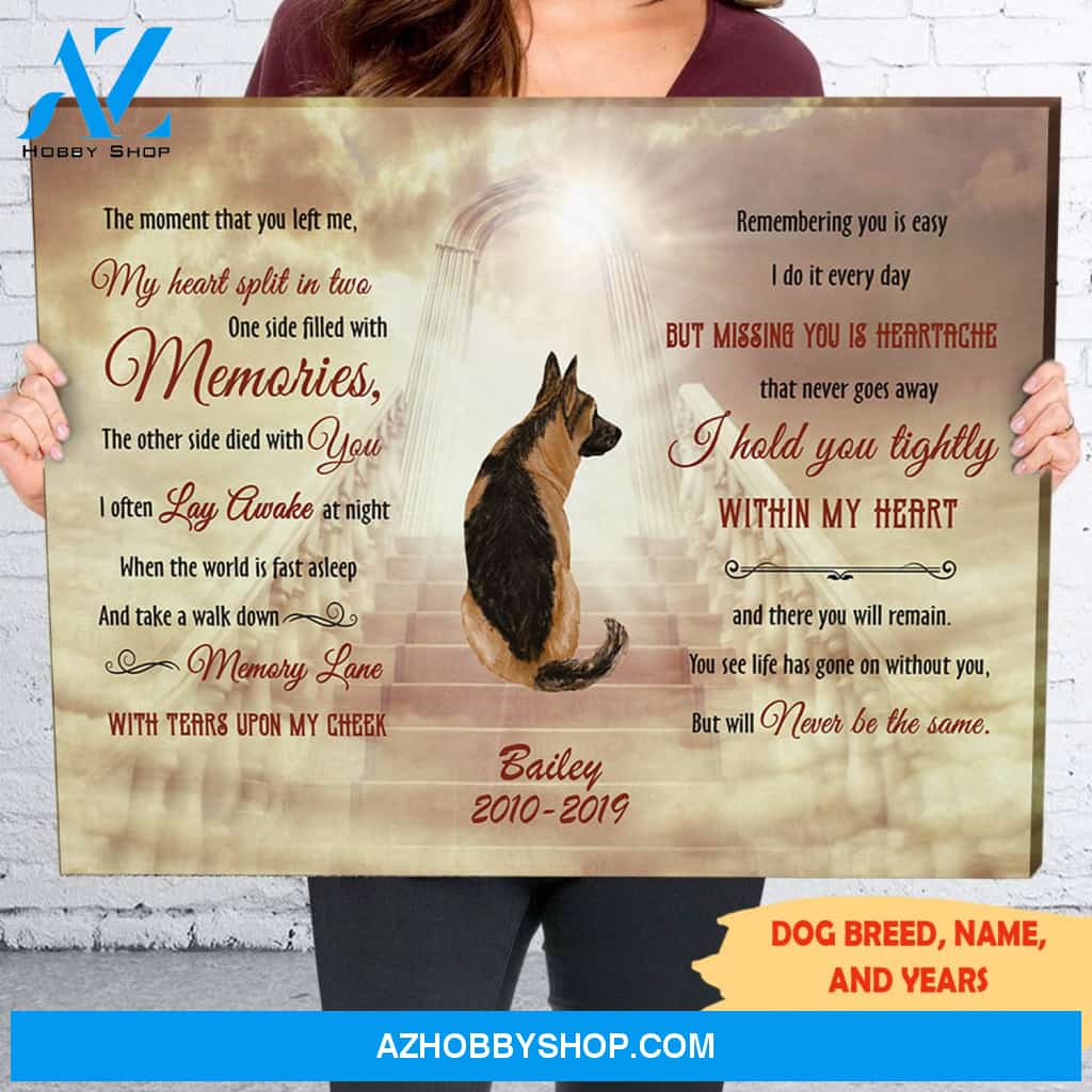 Hold You Tightly - Personalized Custom Canvas - Memorial Dog Gifts