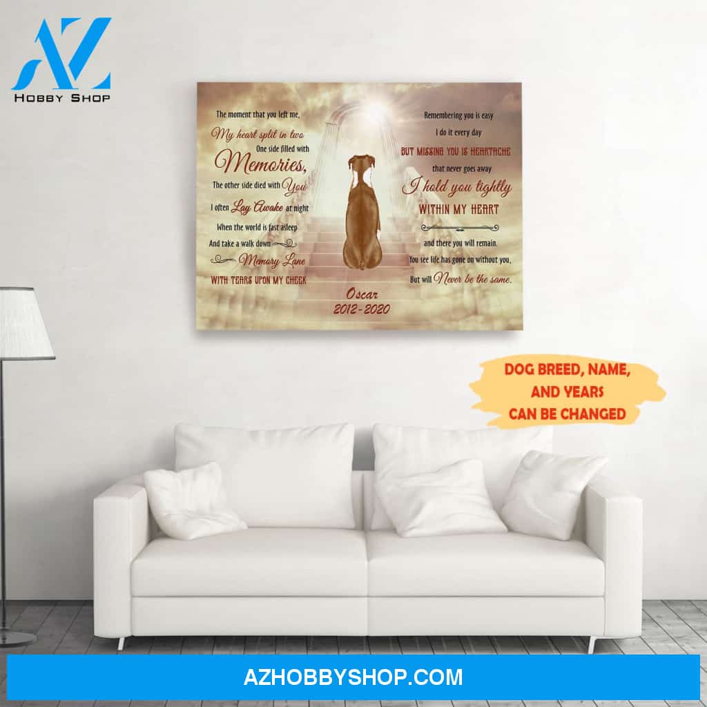 Hold You Tightly - Personalized Custom Canvas - Memorial Dog Gifts