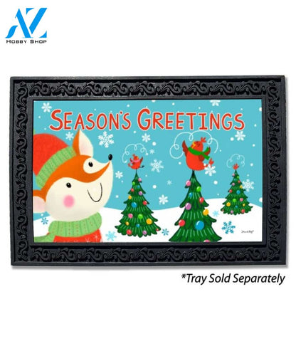 Holiday Fox Doormat - 18" x 30"