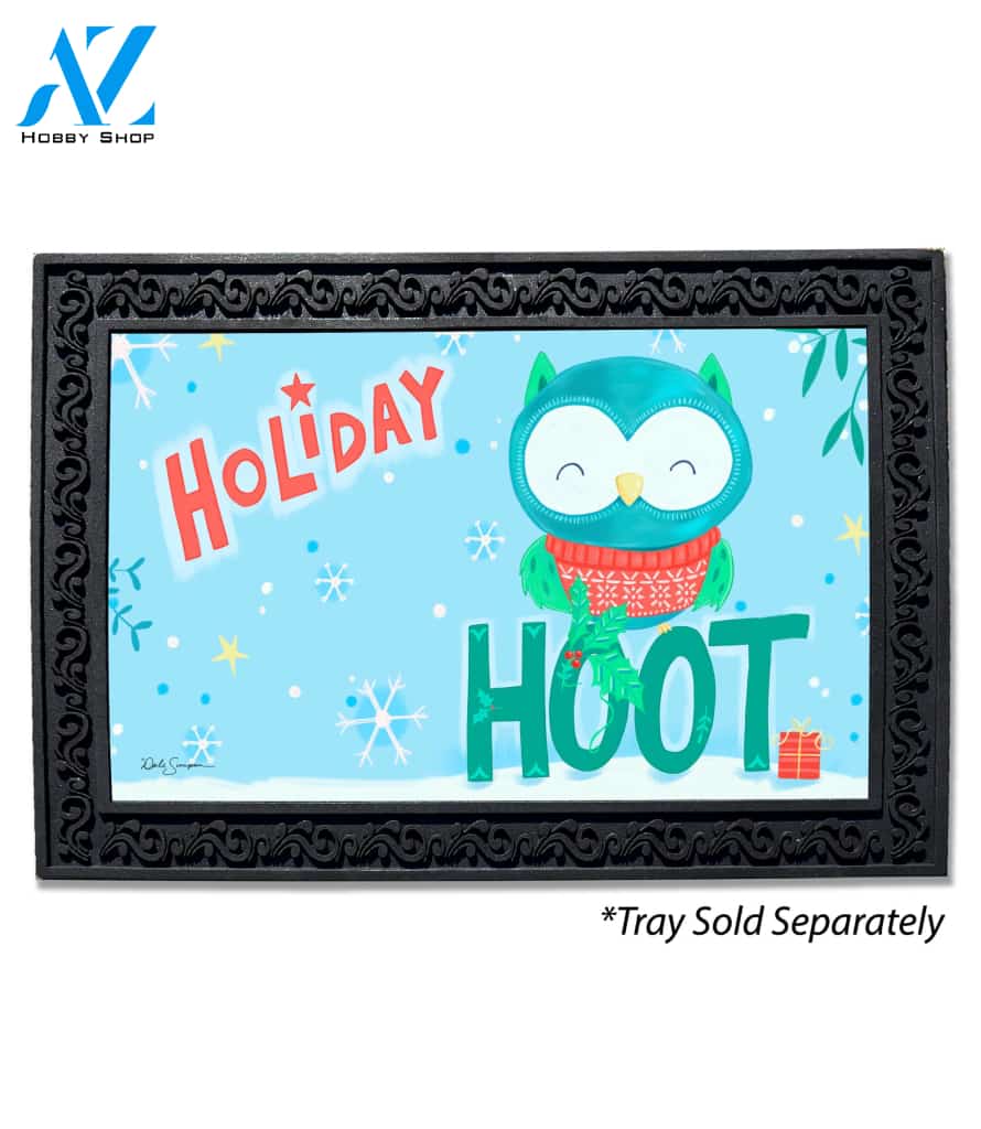 Holiday Hoot Doormat - 18" x 30"