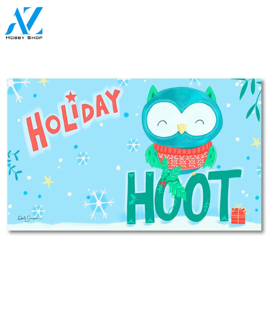 Holiday Hoot Doormat - 18" x 30"