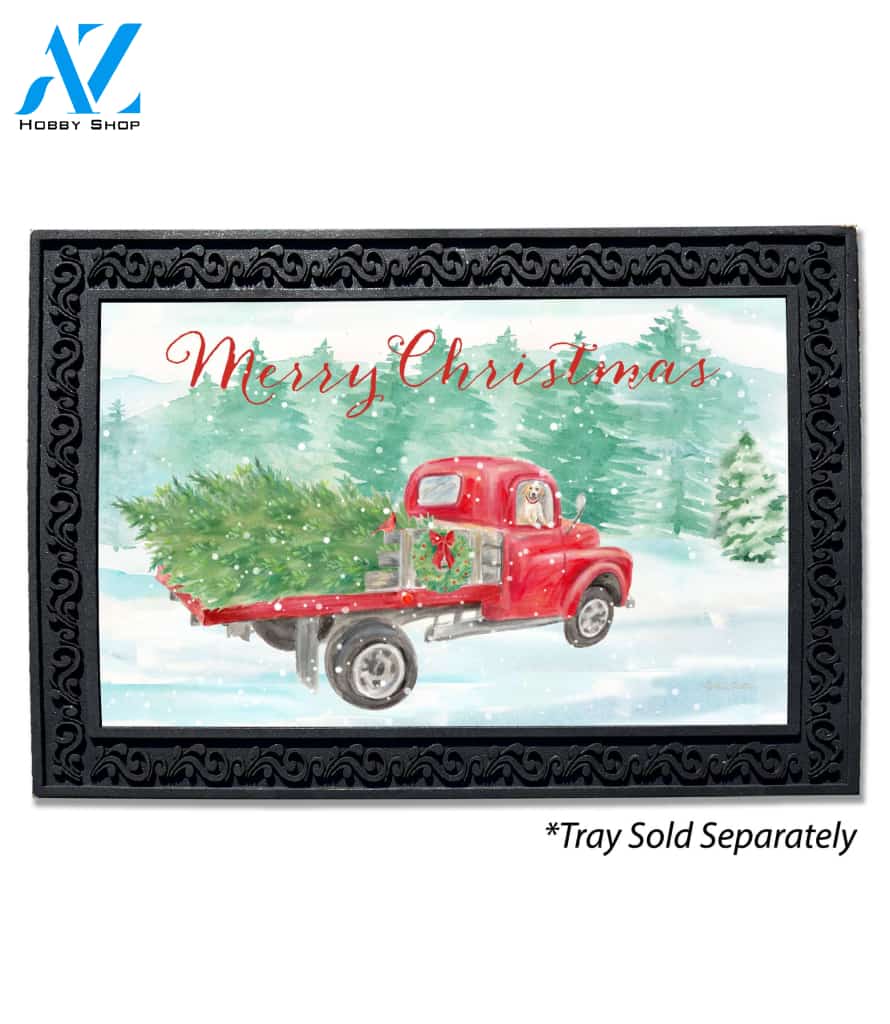 Holiday Pickup Truck Doormat - 18" x 30"