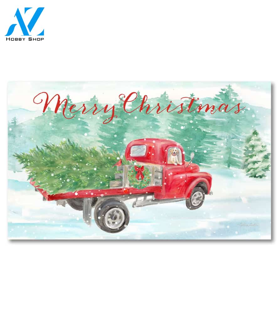 Holiday Pickup Truck Doormat - 18" x 30"