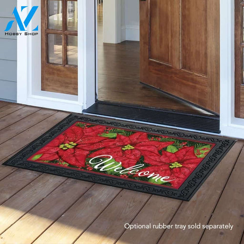 Holiday Poinsettia Christmas GS-CL-LD0511 Doormat